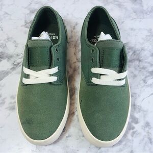 Emerica Kids Sneakers in Green and White